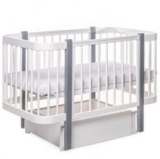 Дитяче ліжечко з ящиком Deson Svitanok White-grey
